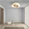 YUPIN Plafoniera Wabi-Sabi A Forma Di Nuvola Moderno Lampada Da Soffitto In Polistirolo Con Attacco E27 Elegante E Cremoso Stile Lampada A Sospensione Per Camera Da Letto Soggiorno Bar Corridoio(Beige
