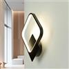 Licht-Erlebnisse Lampada da parete per interni a LED, lampada da parete nera, L:22 cm, 12 W, 4100 K, bianco neutro, indiretta, trucco, rasatura, bagno, soggiorno/cucina, corridoio, illuminazione scale