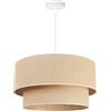 Light Home LH Light-Home Juta Lampadario a Sospensione - Lampade a Sospensione in Metallo con Paralume Moderno - E27 - Torta 1-Luce 45 cm - Bianco Base e Juta