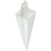 Pianeta Confetti Scatolina Cono Riso Pvc Portaconfetti, 50 pezzi, 15 cm