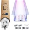 LASLUX 10x Profilo Alluminio per Strisce LED 2M (20mt) - Canalina per Striscia LED con Copertura Opaca - Dimensioni 26.7 X 10mm - Compatibile con Strisce LED fino a 16.7mm (U23-2M, 10)