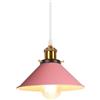 iDEGU Retrò Lampada a Sospensione 22cm Lampada da Soffitto Vintage in Metallo E27 Lampadario a Sospensione Moderno Stile Scandinavo Plafoniera per Cucina Soggiorno Caffè Cameretta (Rosa)