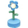 TITA-DONG Mini Lampada da Scrivania a LED, Lampada da Tavolo a Forma di Fiore Carino Lampada da Comodino a Forma di Fiore a Forma di Fiore a Forma di Luce Notturna a LED, Lampada da Tavolo da Lettura(Blu)