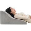 LIFEZEAL Cuscino da Lettura, Imbottito con Schiuma, Antireflusso | Cuscino a Cuneo, per Gambe, Schiena, Letto, Divano, Fodera Lavabile, Manico Portatile, Ergonomico, Traspirante, Ortopedico