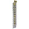 DesignPlex Espositore schedine e gratta e vinci da parete in plexiglass trasparente a 10 tasche - Misure: 11 x 9 x H83 cm