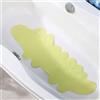 Morbuy Tappetino Antiscivolo per Vasca da Bagno e Doccia, Superior Grip con Ventose, Extra Lungo Bath Mat Universale per Bagno, in PU, Lavabili in Lavatrice (Coccodrillo Verde,95x34.5cm)