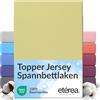 etérea Himmlische Qualität etérea Jersey Topper lenzuolo con angoli 140x200-160x200 cm Lind Epaisseur 5-10 cm - 100% Cotone - Oekotex materasso Letto copripiumino - lenzuola 140x200cm - 160x200cm Verde
