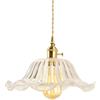TOKTOP Lampadario a Sospensione Lampade da Soffitto per Soggiorno Stile Vintage Fiore Creativo Paralume Trasparente E27 per Camera da Letto Cucina Sala da Pranzo