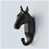 ZYCW Appendi Abiti da Muro Moderni, Decorativi da Parete Testa di Animale Resina Oro Mensole da Muro Design Attaccapanni per Giacche, Sciarpe, Borse, Zaini, Asciugamani (Black,Unicorn)