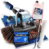 NTG Spazzola telescopica 4,6 m 3 in 1 | incl. detergente | Testina con setole extra morbide | Panno in microfibra e raschietto + attacco per l'acqua | Set per la pulizia di verande