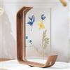 WAZUBC Cornice In Legno per Piante di Erbario Cornice In Legno Acrilico per Fiori Pressati Foglie Secche Decorazione da Parete In Acrilico su Entrambi i Lati (18 x 13 cm, noce nero)
