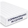 Vionara Home Coprimaterasso in Cotone Fasciato con Angoli Elasticizzati, Proteggi Materasso Antiacaro, Resistente e Durevole (Singolo)