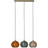 LEDKIA LIGHTING - Lampada a Sospensione Vetro Big Klimt | Design Classico ed Elegante | Compatibile con Lampadine E27 | Uso Interno | Dimensioni 1500x640x200 mm, Multicolore, Metallo