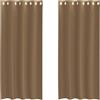 vidaXL Tende in Voile con Occhielli 2 pz Marrone Chiaro, Tenda a Rete, Tenda Trasparente, Voile per Finestra, Trattamento Finestra, Tenda Pura Voile