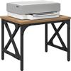 vidaXL Supporto per Stampante Rovere Artigianale 40 x 30 x 31 cm, Supporto Regolabile, Stampante Rettangolare, Organizer per Ufficio, Tavolo Moderno, Attrezzatura Alta
