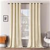 MIULEE Tende Velluto Crema Bianca per Interni Tenda Moderne, Eleganti Tenda per Camera da Letto Salotto e Soggiorno, 2 Pezzi Tende Oscuranti Termiche per Interni Velluto con Occhielli L 140 x A 280 CM