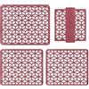 IlGruppone Set 4 Pezzi Tappetini per Lavello Scolapiatti Gocciolatoio Flessibile in PVC Accessori Cucina Protettivo Antifraffi Lavandino Cucina Prodotto Italiano - Lampone