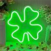 YUEYYNS Luci al neon quadrifoglio,insegna al neon quadrifoglio decorazione della parete della festa di natale di halloween della barra della sala giochi della camera da letto alimentata a batteria o USB