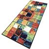 MENGH Tappeti passatoia corridoio Moderno Lavabile Antiscivolo Disegno Geometrico 3D, Spessore 6 mm, Tappeto Passatoia per Cucina e Bagn, Soggiorno, corridoio 50x180cm