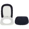 Casatessile Copriasse WC Velluto 50X50 cm. Misura Grande Copri ASSE Morbido, Coprisedile Water, Copriwater Universale - Blu Scuro