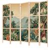 LUMASOUL Separe Divisorio Interno Monofacciale - Paravento da Interno 5 Pannelli Divisorio per Ambienti - Divisori per Interni con Motivo Paesaggio - 225x172 cm