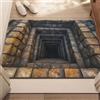 JUXDZISHW Zerbino Trappola Sporco, Tappetino Antiscivolo Lavabile in Lavatrice, 3D Optical Illusion, Zerbino d'Ingresso con Microfibre Morbide Assorbenti per Cane, Ingresso, Port,H,50 * 80cm