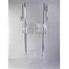 IKONA INNOVATION PLASTICS DESIGN IKONA, Porta Shampoo Angolare per Vetro Doccia in Plexiglass sp. 8 mm, Con Ganci per Asciugamani ed Accapatoi, Ad Incastro, No Viti a Vista, H65 x L18 x P18 cm, Capienza 7kg, Made in Italy, Small