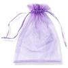 PLECUPE 100 Pezzi Trasparente Organza Bag Sacchetti Bustine, 30x40cm (11.8x15.7 Pollici) Sacchettino Sacchetto Coulisse Porta Sacchettini di Matrimonio - Purple#1