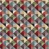 Kt KILOtela - Tessuto arredo al Metro - Gobelin - Tappezzeria - 280 cm di Larghezza - Prezzo per 50 cm | Triangoli, Piccolo - Rosso, Verde, Giallo, Grigio, Nero