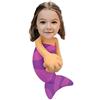 ASSIALL Cuscino Viso Personalizzato Mini Me Cuscini Personalizzati a Forma di Persona Bambola Fumetto con Stampa Fronte-Retro 3D Divano Auto Poli Cotone Lancia Cuscino Ornamento Casa (Mermaid)