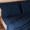 PETTI Artigiani Italiani - Set Lenzuola Cotone Piazza e Mezza Francese 4 Pezzi, Completo Letto con Lenzuolo Sopra, Lenzuolo Sotto con Angoli Elasticizzati e 2 Federe Lenzuola Blu
