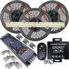 Mondo Strisce Led: Striscia Led da 15m (3Bobine)+ 1 Trasformatore Slim da 400w +1 Controller e Telecomando RF Altissima Luminosità 24V Luce Bianco Caldo 3000k smd2835 ip20 Strip
