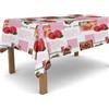 BANZAII TEXTILE INNOVATOR ONLINE Banzaii Tovaglia in PVC Cerata Antimacchia Resistente a Sole e Intemperie Facile Da Tagliare Nella Misura Che Vuoi - Pesche Rosa 140x100 cm