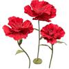 Generic Decorazioni Floreali Giganti,Fiori Decorativi Serigrafati con Base per Feste di Compleanno Giardini Uffici Case Matrimoni Lauree Feste Vetrine di Negozi(Red)