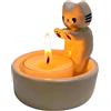 XUEQI Portacandele a forma di gatto, lampada da tè, portacandele carino, regalo per gli amanti dei gatti (senza candele)