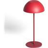LEDKIA LIGHTING - Lampada da Tavolo LED 2W | Portatile con Batteria USB Ricaricabile | Design Moderno | Efficienza Energetica | Lunga Durata | Metallo, Rosso