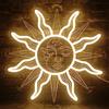 Ulalaza Insegna a LED Insegne al neon al tramonto Onde Luci decorative a parete per la casa a LED Lampade notturne alba Montagne Decorazione Luce USB Luminosità regolabile