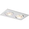 Salone Negozio Online Faretto Pasadena GU10 SQ II da Incasso Alluminio Pettinato 230V GU10 2x50W