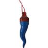 Generic Corno Portafortuna Cornetto Portafortuna in Ceramica da appendere vari colori Fatto a Mano (blu)