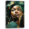 Printerland Quadro Moderno Verticale Ragazza Nera Quadri moderni soggiorno da Parete XXL grande Stampa su tela Canvas Decorazione Murale muro Arredo Camera da letto Cucina (9, 30x40 cm)