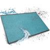 Floordirekt Zerbino cattura-sporco su misura, 120 x 250 cm, turchese, zerbino, zerbino per porta area d'ingresso, raschiascarpe, zerbino d'ingresso, tappeto pulisci-scarpe, venduto a metraggio, Mono