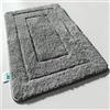 KARAT Tappeto da Bagno Atlantis - Extra soffice e ad Asciugatura Rapida - Tappetino da Bagno con Retro Antiscivolo - Tappetino da Bagno (50 x 80 cm, Grigio Scuro)
