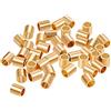 BENECREAT 60 PCS Perle Placcato 18K Oro Reale Perline per Gioielli Artigianali Accessori Fai da Te Colore Oro duraturo, Cilindrico 4x3.5 mm