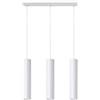 SOLLUX lighting Lampada da Soffitto - Lampada da Sospensione - in Acciaio - Lampadina LED - 3 Paralumi - Bianco Lagos