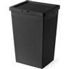 Inbagno Cesta Portabiancheria 65 Litri Nero Cesto Bucato In Plastica Riciclata, Made In EU Con Maniglie E Foro Apertura