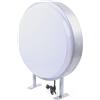 Treeisland Scatola luminosa a LED su entrambi i lati, 50 cm, rotonda, per esterni, pubblicità luminosa, per ristoranti, spuntini, negozi