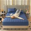 QOEUIUJ Fodera Materasso con Cerniera Integrale, Coprimaterasso Matrimoniale Singolo Trapuntato, Sacco Proteggi Materasso Imbottito Totale con Zip Robusta, Personalizzabile(Blu,160x190x20cm)