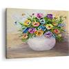 ARTTOR Quadro su Tela Fiori Bouquet Vaso colorato Stampe da Parete 70x50cm Quadri Moderni Soggiorno Camera da Letto Cucina 1 pezzo Piccoli Decorazione Murale Wall Art Canvas Grafica Immagini AA70x50-2915