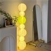 Guanshan elegante lampada da terra fai da te con lanterna di carta, minimalista, pieghevole, illuminazione da pavimento, decorazione per camera da letto