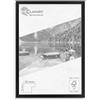 Clamaro 'COLLAGE 20' Cornice 50x110 Fatto a Mano | Nero opaco | Moderna Cornice in MDF | 20 mm slim design | con Vetro Acrilico, Pannello Posteriore e Gancio